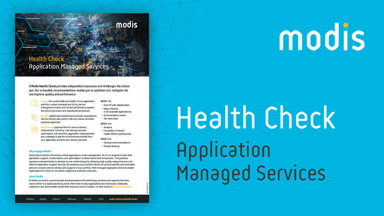 Modis Australia | Health Check - Application Managed Services