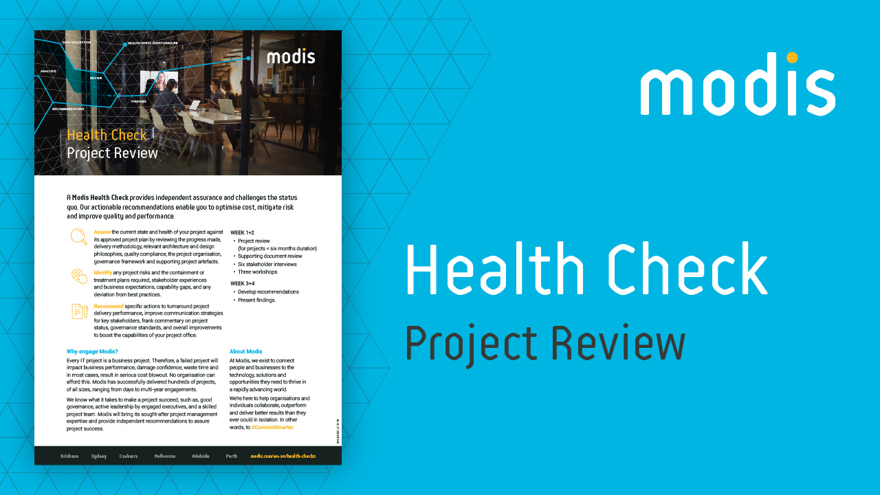 Modis Australia | Health Check - Project Review