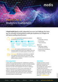 Modis Australia - Health Check Thumbnail - Analytics Enablement